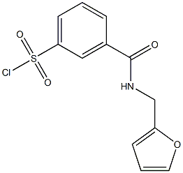 3-[(furan-2-ylmethyl)carbamoyl]benzene-1-sulfonyl chloride Struktur