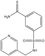 3-[(pyridin-3-ylmethyl)sulfamoyl]benzene-1-carbothioamide Struktur