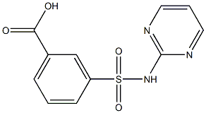 3-[(pyrimidin-2-ylamino)sulfonyl]benzoic acid Struktur