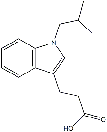 3-[1-(2-methylpropyl)-1H-indol-3-yl]propanoic acid Struktur