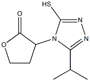 3-[3-(propan-2-yl)-5-sulfanyl-4H-1,2,4-triazol-4-yl]oxolan-2-one Struktur