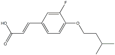 3-[3-fluoro-4-(3-methylbutoxy)phenyl]prop-2-enoic acid Struktur