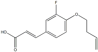 3-[4-(but-3-en-1-yloxy)-3-fluorophenyl]prop-2-enoic acid Struktur