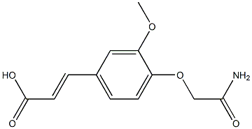 3-[4-(carbamoylmethoxy)-3-methoxyphenyl]prop-2-enoic acid Struktur