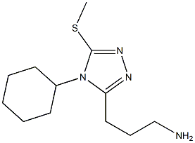 3-[4-cyclohexyl-5-(methylthio)-4H-1,2,4-triazol-3-yl]propan-1-amine Struktur