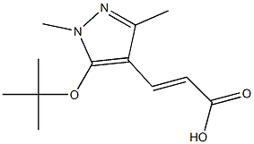 3-[5-(tert-butoxy)-1,3-dimethyl-1H-pyrazol-4-yl]prop-2-enoic acid Struktur