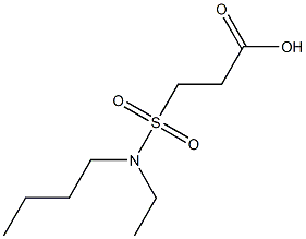 3-[butyl(ethyl)sulfamoyl]propanoic acid Struktur