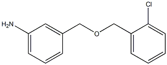 3-{[(2-chlorophenyl)methoxy]methyl}aniline Struktur