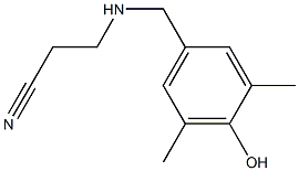 3-{[(4-hydroxy-3,5-dimethylphenyl)methyl]amino}propanenitrile Struktur