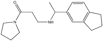 3-{[1-(2,3-dihydro-1H-inden-5-yl)ethyl]amino}-1-(pyrrolidin-1-yl)propan-1-one Struktur