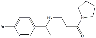 3-{[1-(4-bromophenyl)propyl]amino}-1-(pyrrolidin-1-yl)propan-1-one Structure