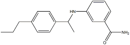 3-{[1-(4-propylphenyl)ethyl]amino}benzamide Struktur