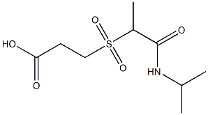 3-{[1-(propan-2-ylcarbamoyl)ethane]sulfonyl}propanoic acid Struktur