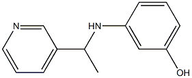 3-{[1-(pyridin-3-yl)ethyl]amino}phenol Struktur