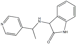 3-{[1-(pyridin-4-yl)ethyl]amino}-2,3-dihydro-1H-indol-2-one Struktur