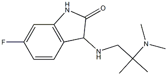 3-{[2-(dimethylamino)-2-methylpropyl]amino}-6-fluoro-2,3-dihydro-1H-indol-2-one Struktur