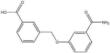 3-{[3-(aminocarbonyl)phenoxy]methyl}benzoic acid Struktur