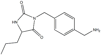 3-{[4-(aminomethyl)phenyl]methyl}-5-propylimidazolidine-2,4-dione Struktur