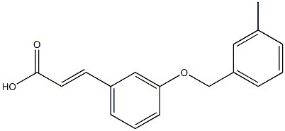 3-{3-[(3-methylphenyl)methoxy]phenyl}prop-2-enoic acid Struktur