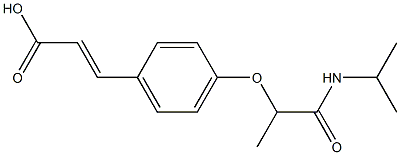 3-{4-[1-(propan-2-ylcarbamoyl)ethoxy]phenyl}prop-2-enoic acid Struktur