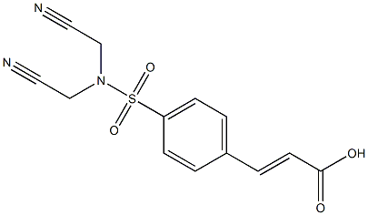 3-{4-[bis(cyanomethyl)sulfamoyl]phenyl}prop-2-enoic acid Struktur