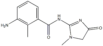 3-amino-2-methyl-N-(1-methyl-4-oxo-4,5-dihydro-1H-imidazol-2-yl)benzamide Struktur