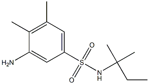 3-amino-4,5-dimethyl-N-(2-methylbutan-2-yl)benzene-1-sulfonamide Struktur