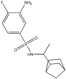 3-amino-N-(1-{bicyclo[2.2.1]heptan-2-yl}ethyl)-4-fluorobenzene-1-sulfonamide Struktur