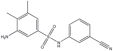 3-amino-N-(3-cyanophenyl)-4,5-dimethylbenzene-1-sulfonamide Struktur