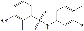 3-amino-N-(3-fluoro-4-methylphenyl)-2-methylbenzene-1-sulfonamide Struktur