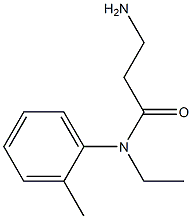 3-amino-N-ethyl-N-(2-methylphenyl)propanamide Struktur