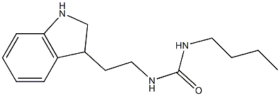 3-butyl-1-[2-(2,3-dihydro-1H-indol-3-yl)ethyl]urea Struktur