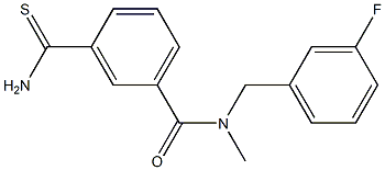 3-carbamothioyl-N-[(3-fluorophenyl)methyl]-N-methylbenzamide Struktur