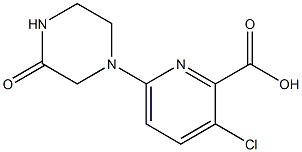 3-chloro-6-(3-oxopiperazin-1-yl)pyridine-2-carboxylic acid Struktur