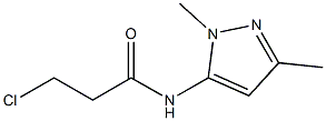 3-chloro-N-(1,3-dimethyl-1H-pyrazol-5-yl)propanamide Struktur