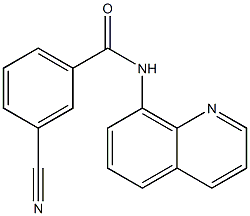 3-cyano-N-quinolin-8-ylbenzamide Struktur