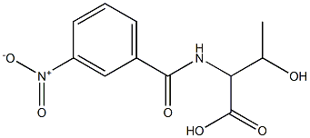 3-hydroxy-2-[(3-nitrobenzoyl)amino]butanoic acid Struktur