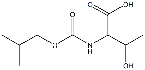 3-hydroxy-2-{[(2-methylpropoxy)carbonyl]amino}butanoic acid Struktur