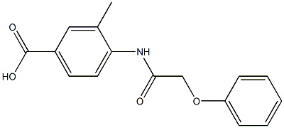 3-methyl-4-(2-phenoxyacetamido)benzoic acid Struktur