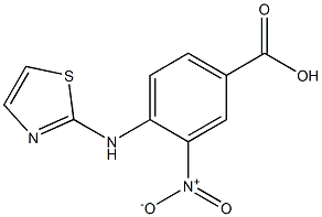 3-nitro-4-(1,3-thiazol-2-ylamino)benzoic acid Struktur