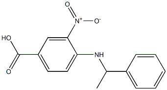 3-nitro-4-[(1-phenylethyl)amino]benzoic acid Struktur