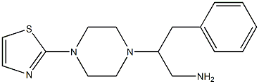 3-phenyl-2-[4-(1,3-thiazol-2-yl)piperazin-1-yl]propan-1-amine Struktur