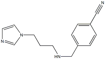 4-({[3-(1H-imidazol-1-yl)propyl]amino}methyl)benzonitrile Struktur