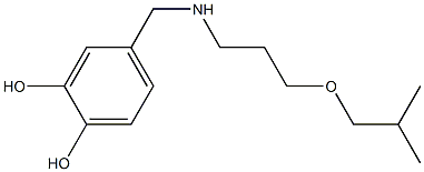 4-({[3-(2-methylpropoxy)propyl]amino}methyl)benzene-1,2-diol Struktur