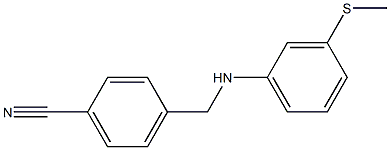 4-({[3-(methylsulfanyl)phenyl]amino}methyl)benzonitrile Struktur