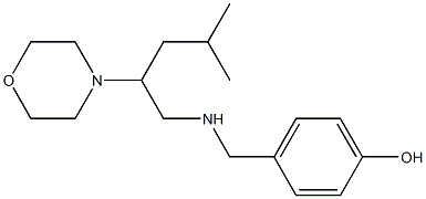 4-({[4-methyl-2-(morpholin-4-yl)pentyl]amino}methyl)phenol Struktur