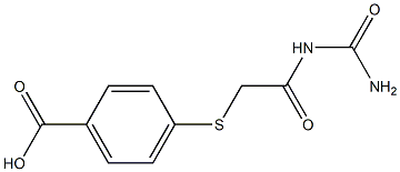 4-({2-[(aminocarbonyl)amino]-2-oxoethyl}thio)benzoic acid Struktur