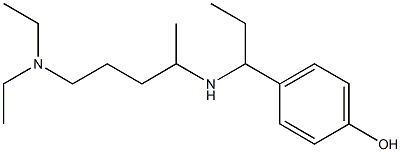 4-(1-{[5-(diethylamino)pentan-2-yl]amino}propyl)phenol Struktur