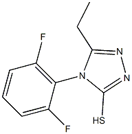 4-(2,6-difluorophenyl)-5-ethyl-4H-1,2,4-triazole-3-thiol Struktur