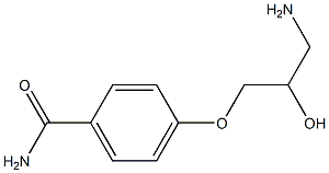 4-(3-amino-2-hydroxypropoxy)benzamide Struktur